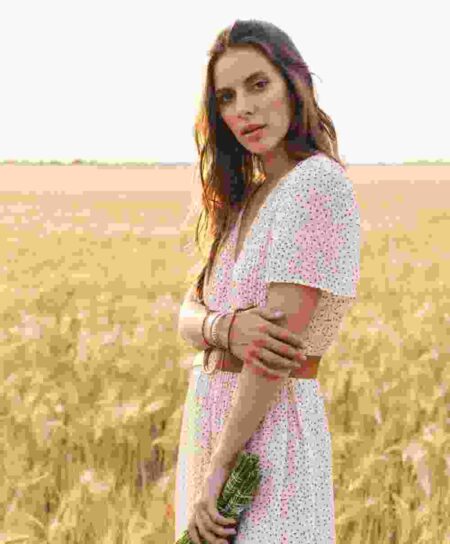 Dots Print Floral Dress