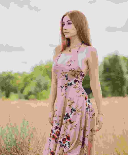 Flare Pink Short Dress