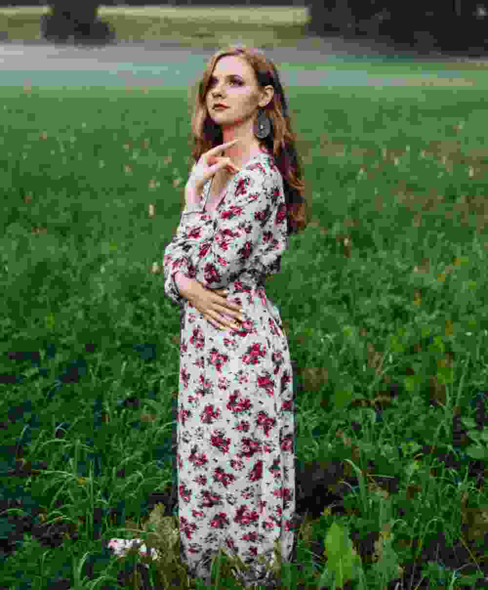 Long Sleeve Floral Dress - Image 2