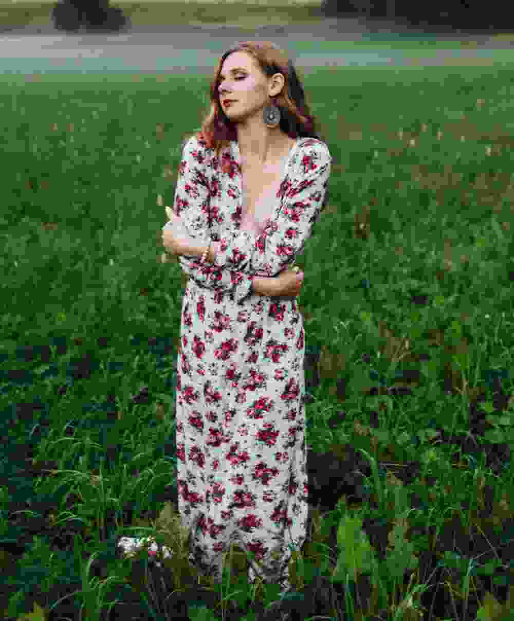 Long Sleeve Floral Dress - Image 4